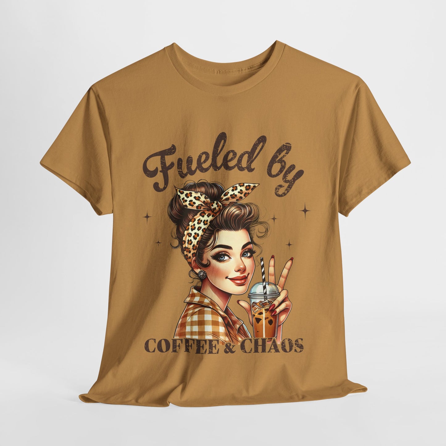 Fueled by Coffee & Chaos Unisex Heavy Cotton Tee