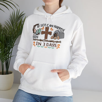 Inspirational Easter Hoodie - "A Lot Can Happen in 3 Days" - Unisex Heavy Blend Sweatshirt - GULLYDESIGN
