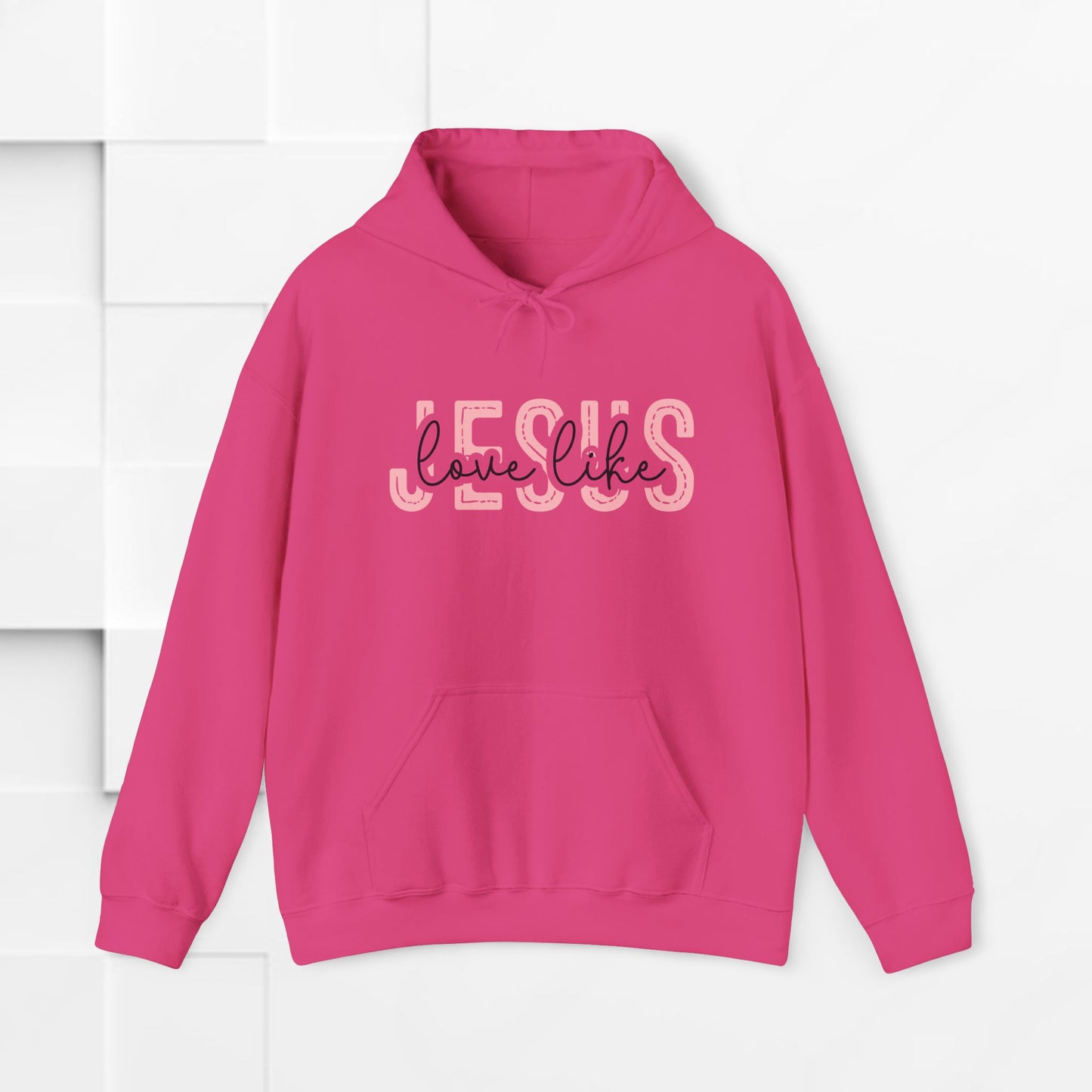 Inspirational Jesus Sweatshirt – Unisex Heavy Blend™ Hoodie with 'Love Like' Design