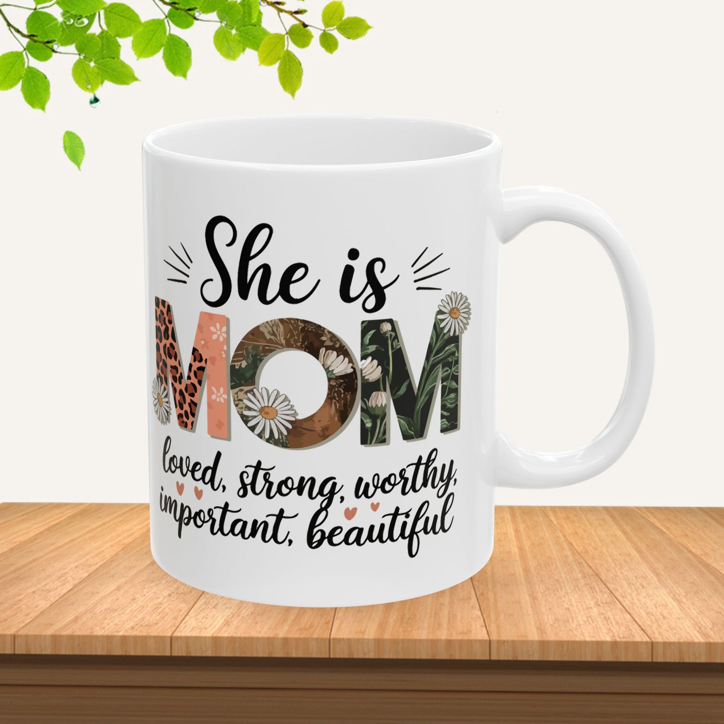 Mom Love Ceramic Mug - 11oz & 15oz | Perfect Gift for Mother's Day & Special Occasions