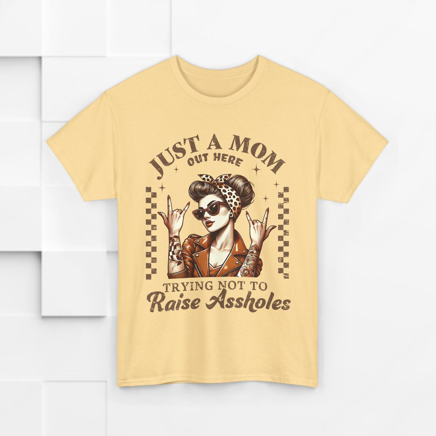 Just a Mom Unisex Heavy Cotton Tee - Funny Mom Shirt for Mother's Day