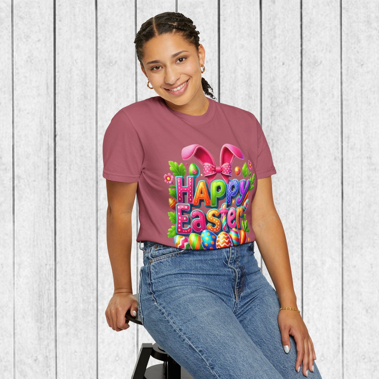 Happy Easter Unisex Garment-Dyed T-Shirt