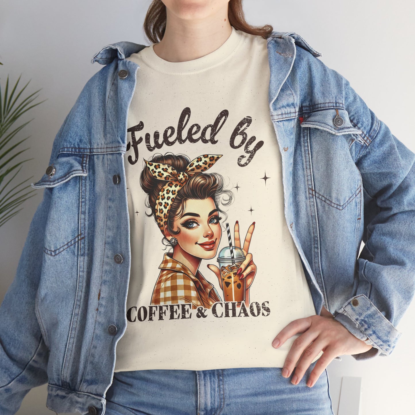 Fueled by Coffee & Chaos Unisex Heavy Cotton Tee