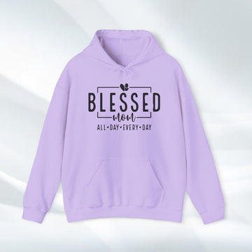 Blessed Mom Unisex Heavy Blend™ Hooded Sweatshirt - All Day Every Day - GULLYDESIGN