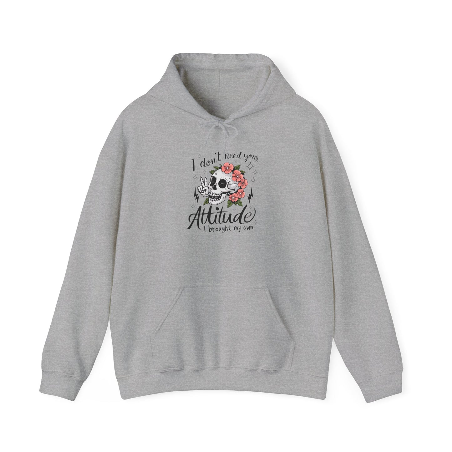 Floral Attitude Hooded Sweatshirt for Casual Vibes