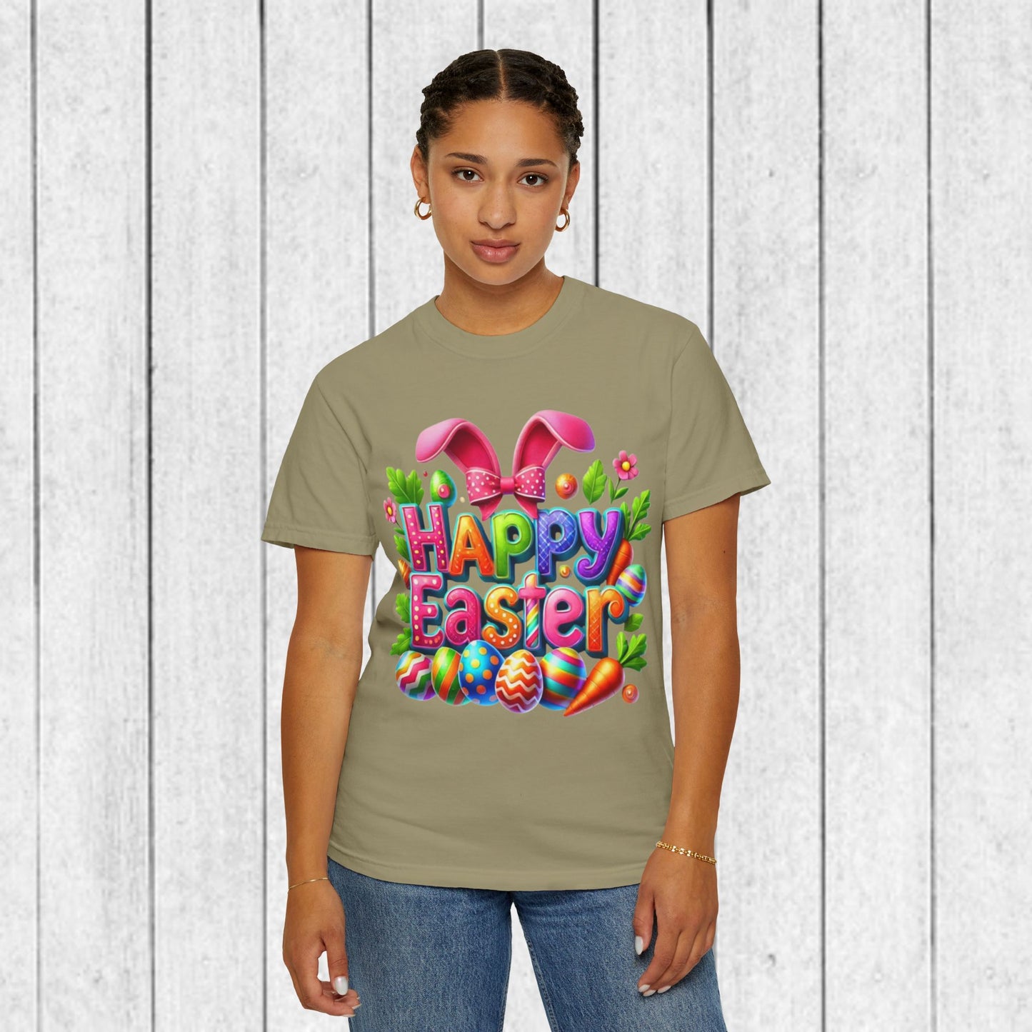 Happy Easter Unisex Garment-Dyed T-Shirt