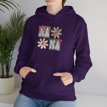 MAMA Floral Design Hoodie - Cozy Unisex Heavy Blend™ Sweatshirt for Moms