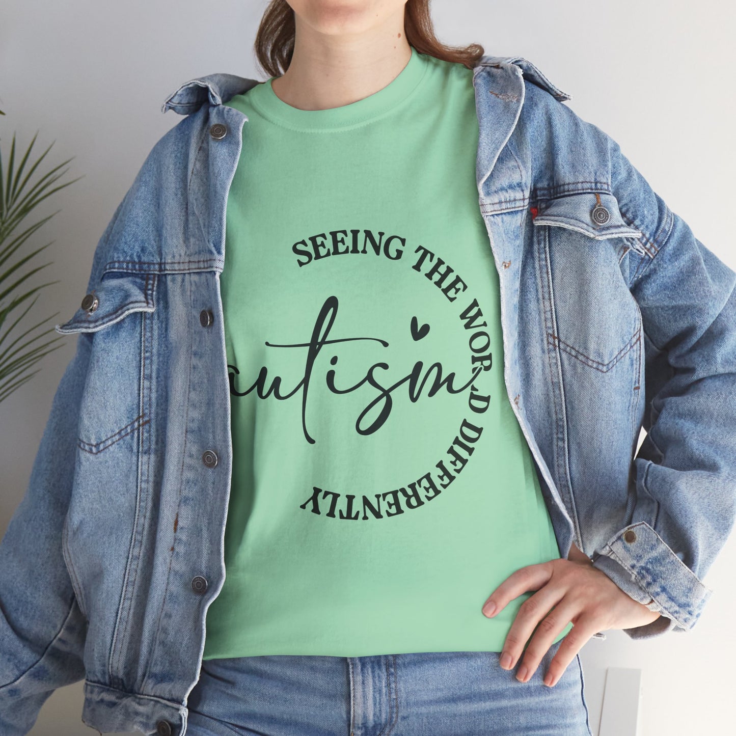 Autism Awareness Unisex Heavy Cotton Tee - Seeing the World Differently