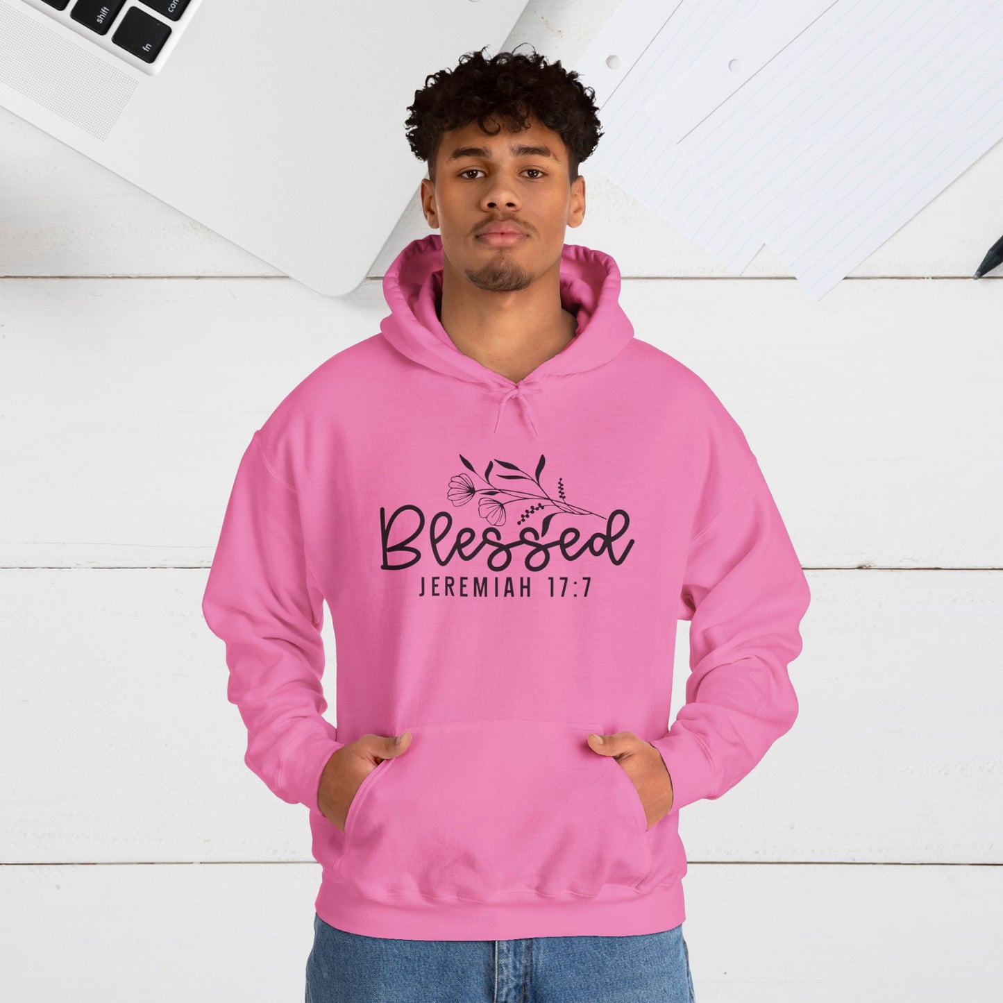 Blessed Jeremiah 17:7 Unisex Heavy Blend Hoodie
