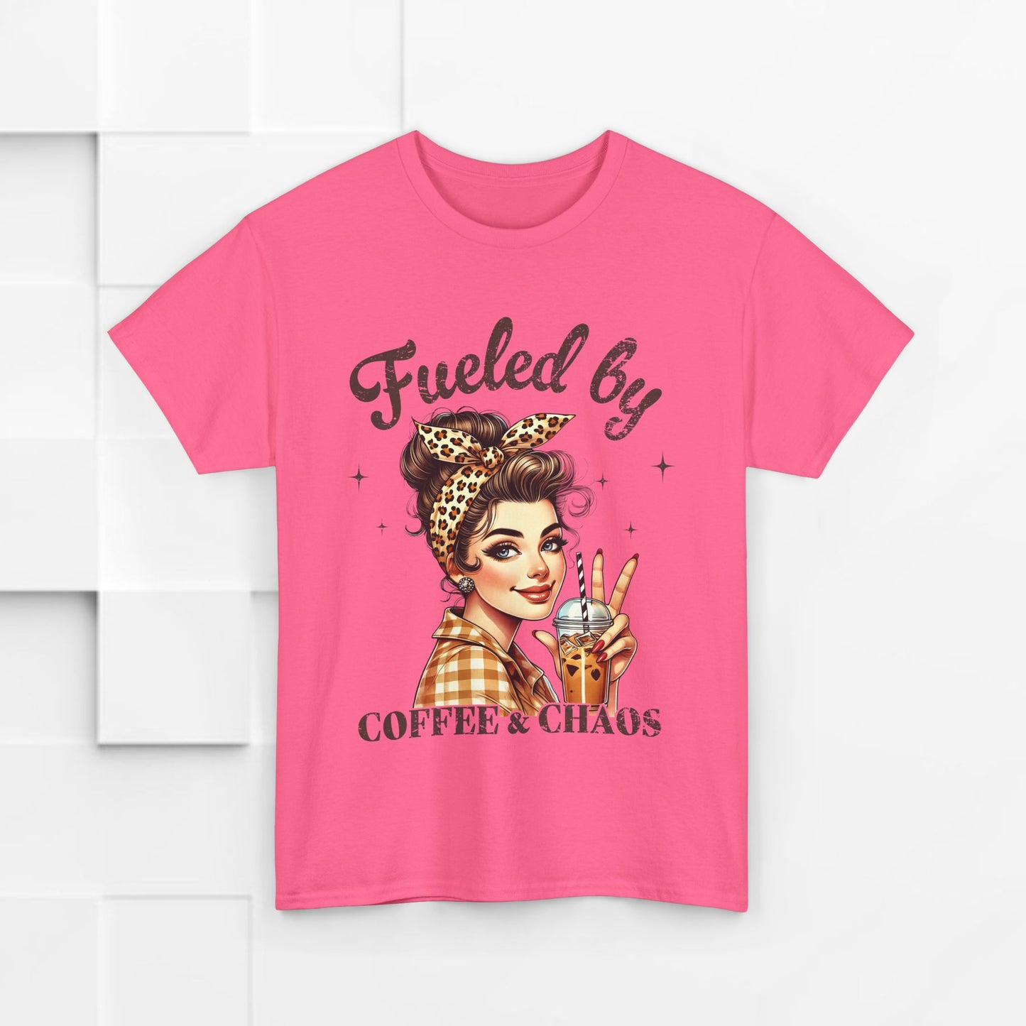 Fueled by Coffee & Chaos Unisex Heavy Cotton Tee