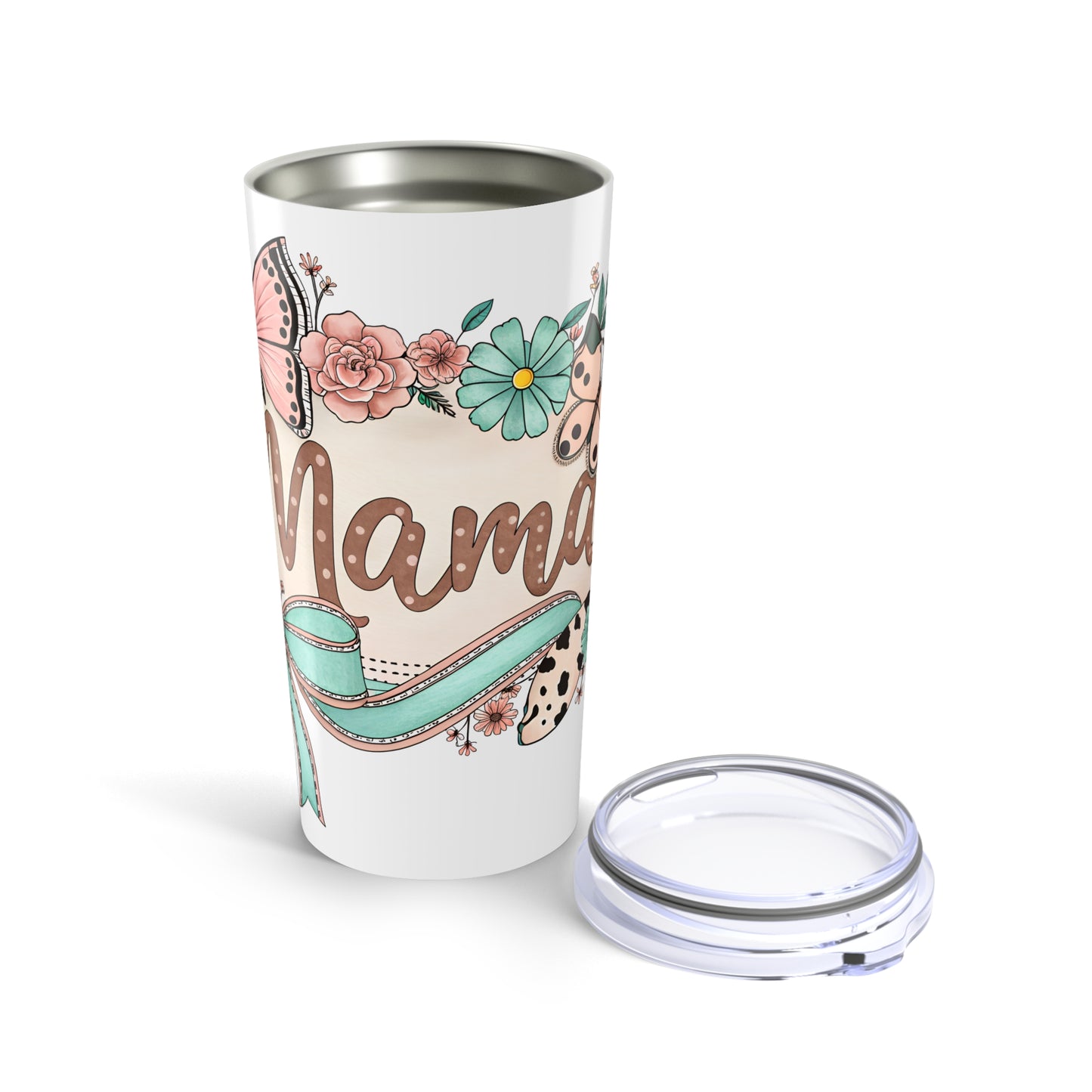 Floral Mama Tumbler 20oz - Inspirational Drinkware for Moms