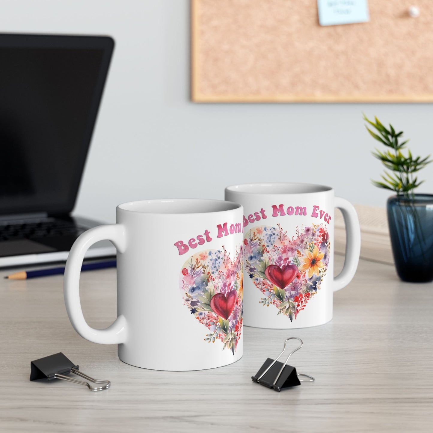 Best Mom Ever Floral Ceramic Mug | Perfect Gift for Mother's Day, Birthdays & Celebrations