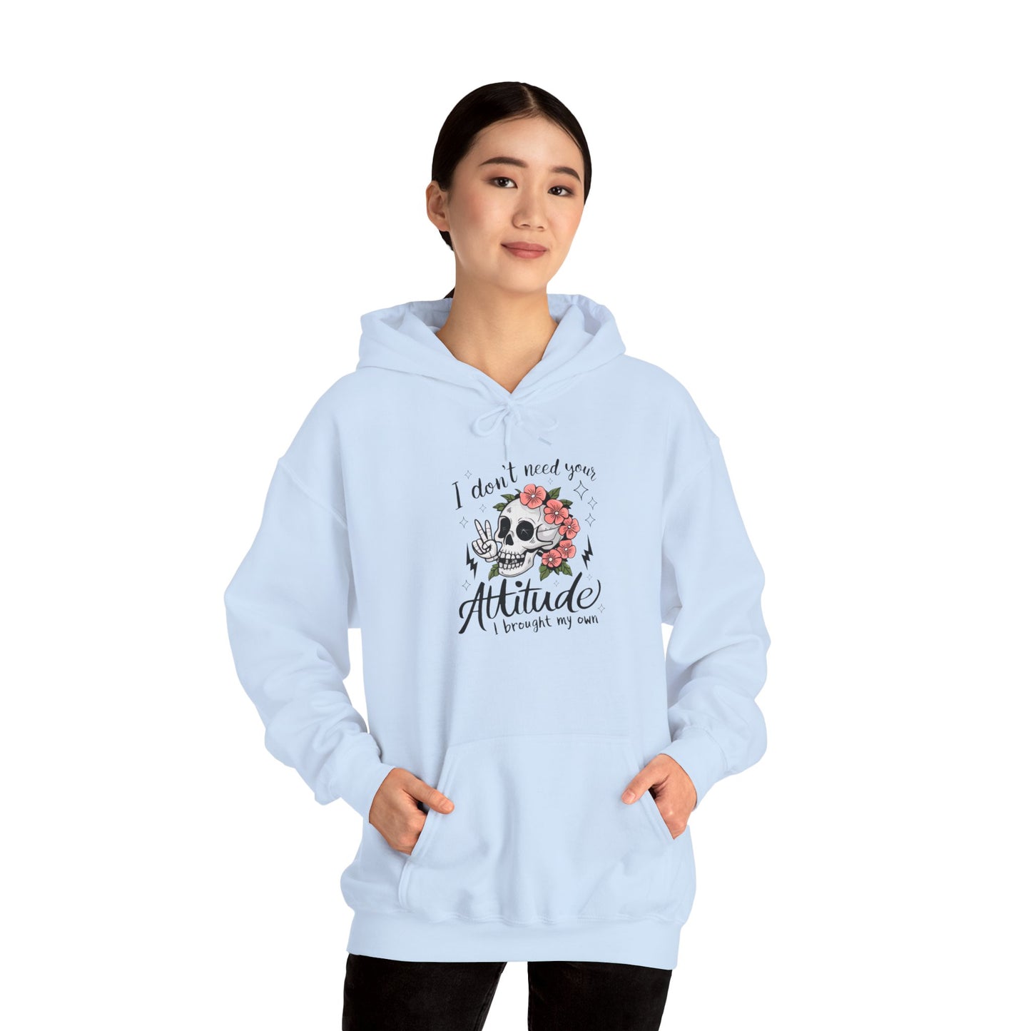 Floral Attitude Hooded Sweatshirt for Casual Vibes