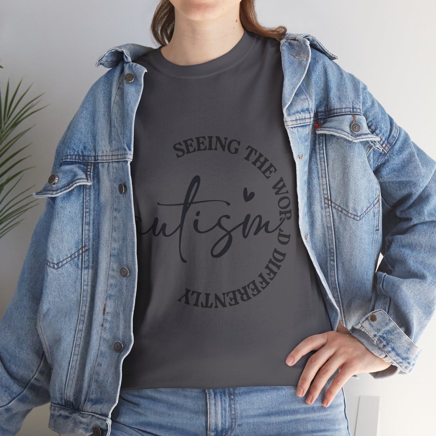 Autism Awareness Unisex Heavy Cotton Tee - Seeing the World Differently