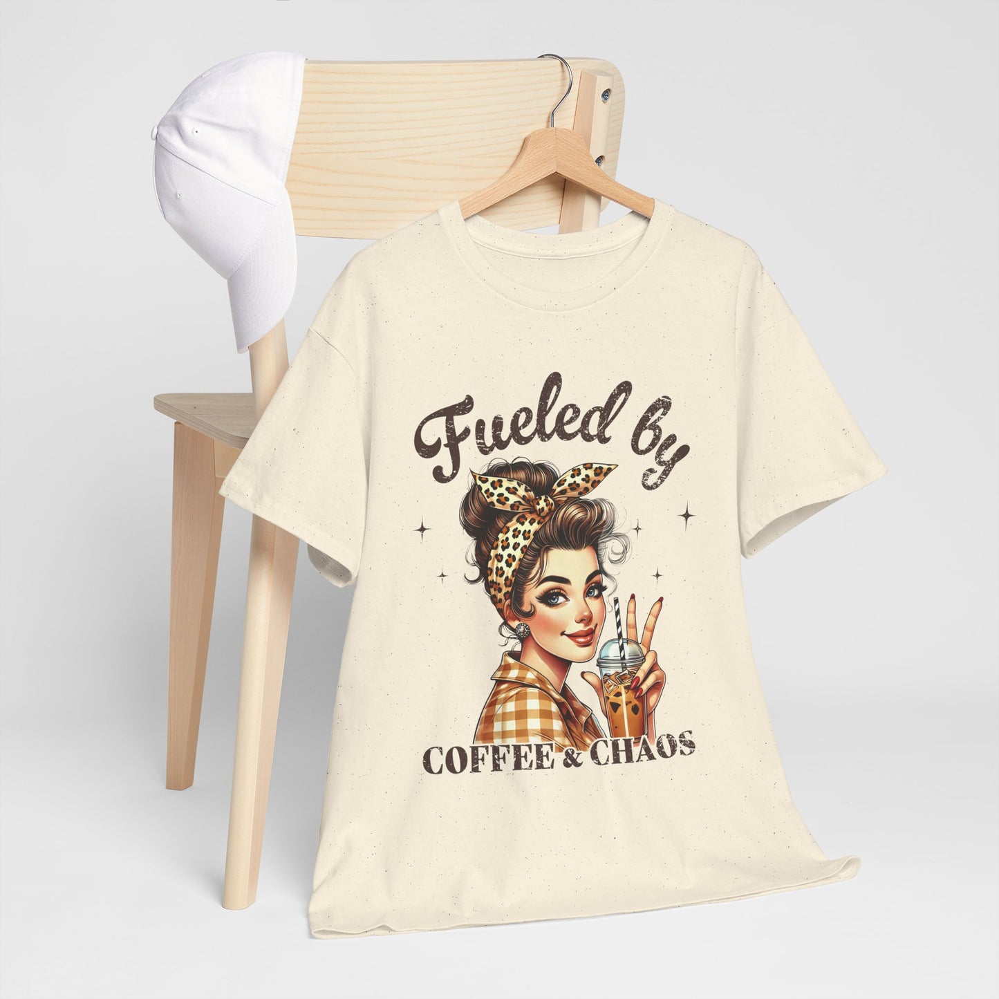 Fueled by Coffee & Chaos Unisex Heavy Cotton Tee
