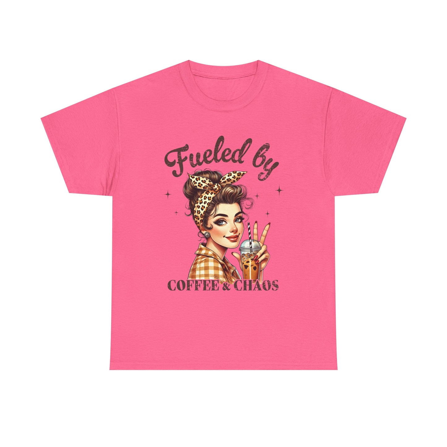 Fueled by Coffee & Chaos Unisex Heavy Cotton Tee