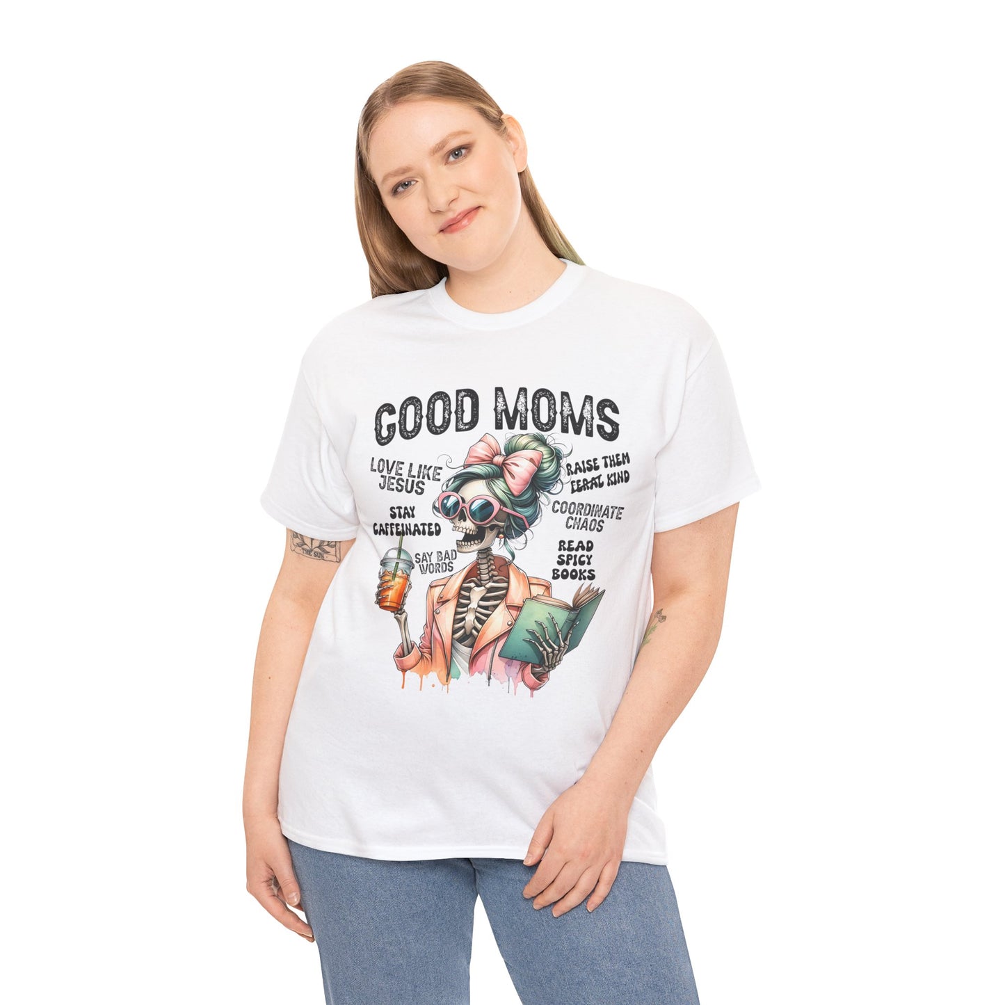 Good Moms Unisex Heavy Cotton Tee - Fun Graphic Tee for Mothers