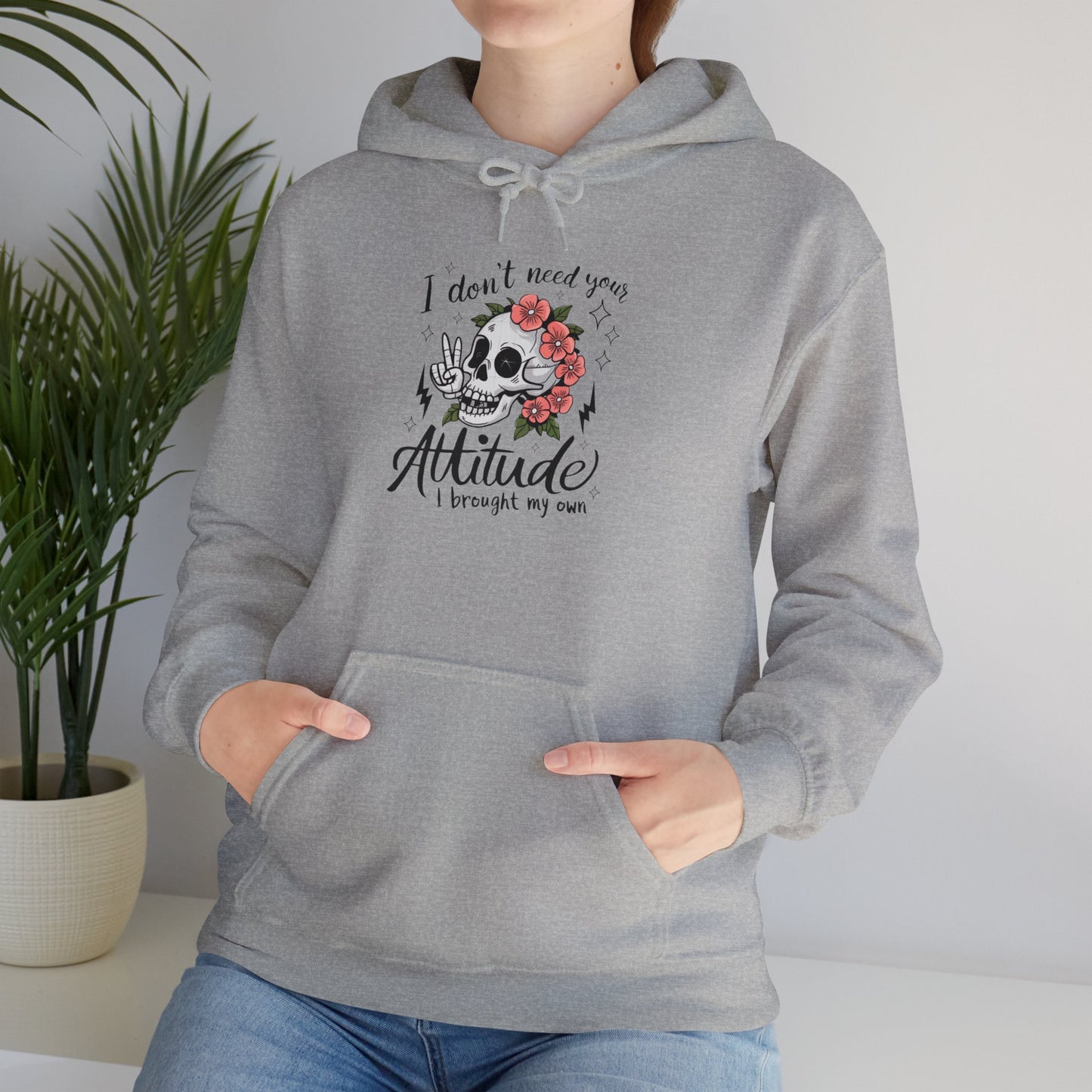 Floral Attitude Hooded Sweatshirt for Casual Vibes