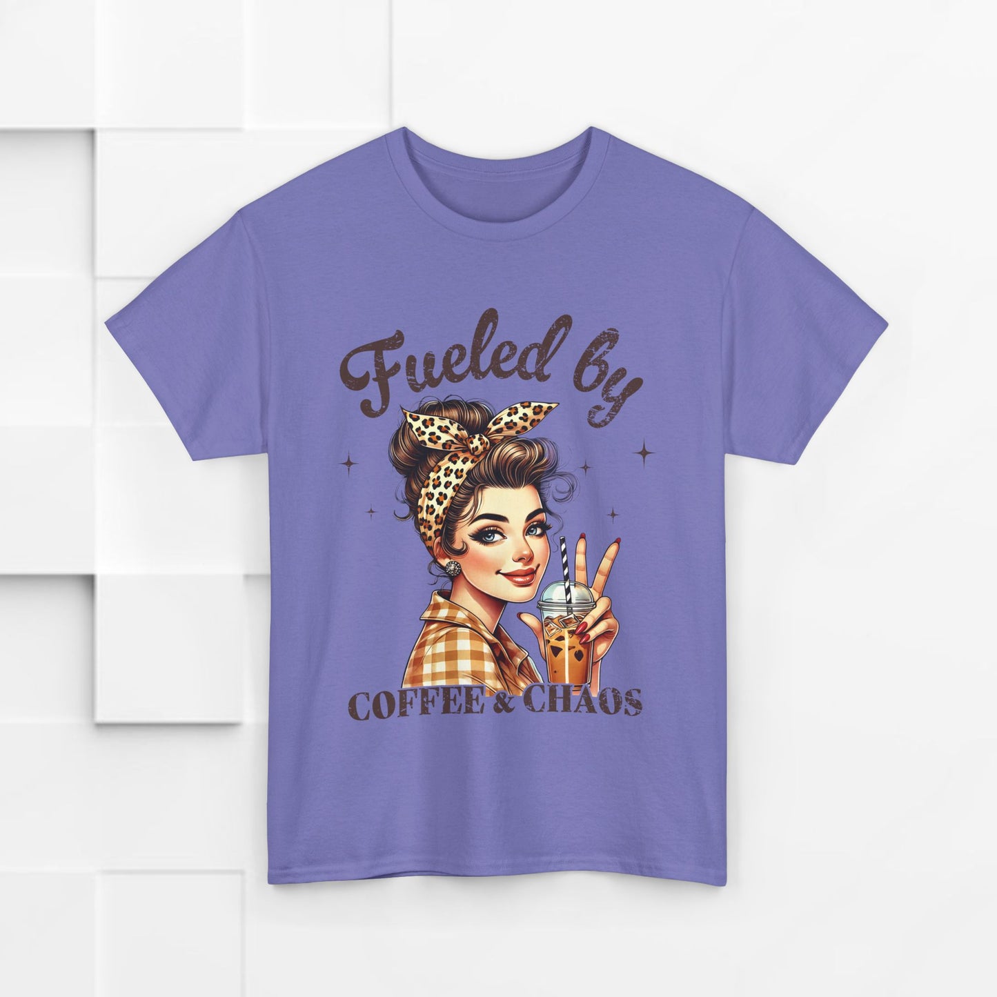 Fueled by Coffee & Chaos Unisex Heavy Cotton Tee