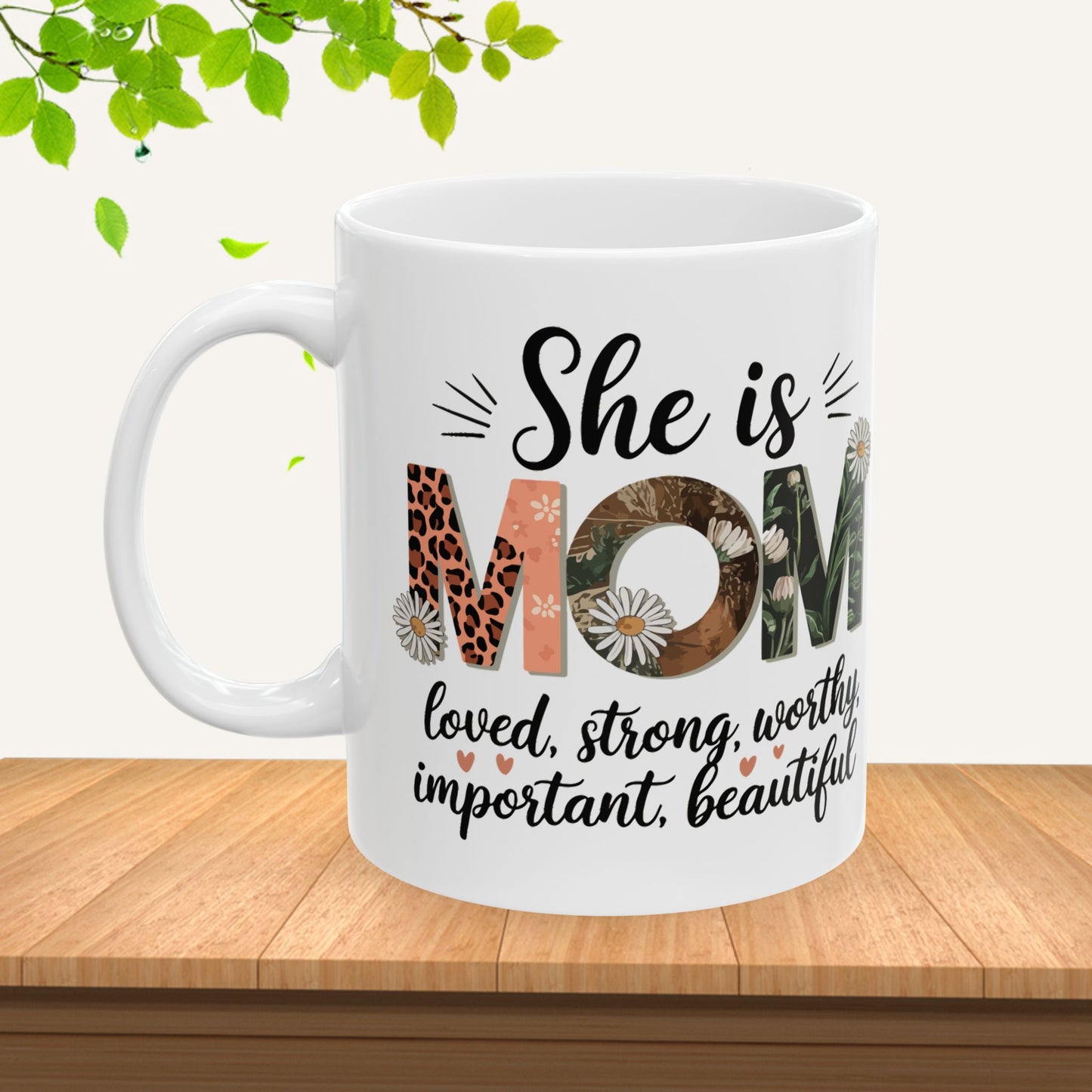 Mom Love Ceramic Mug - 11oz & 15oz | Perfect Gift for Mother's Day & Special Occasions