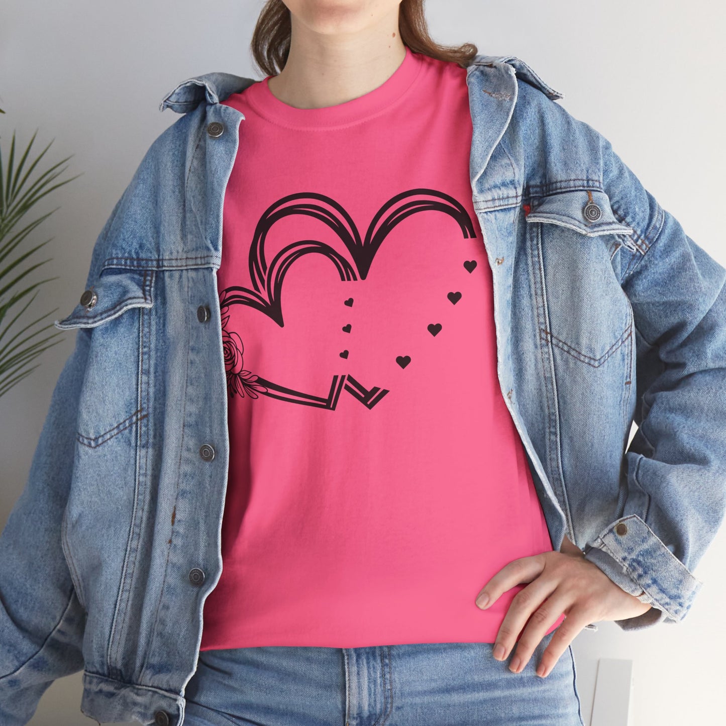 Heart Design Unisex Heavy Cotton Tee - Perfect for Valentine’s Day & Everyday Love