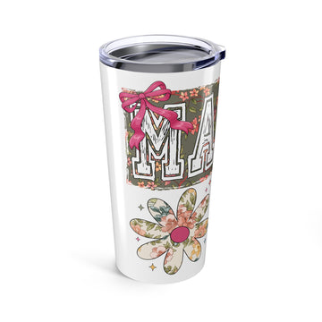 Floral 'MOM' Tumbler 20oz - Perfect Gift for Mother's Day