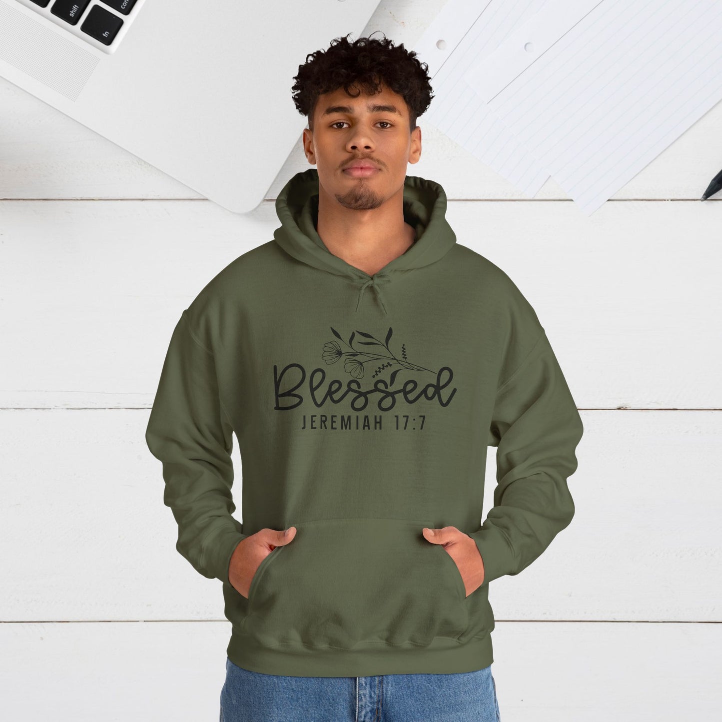 Blessed Jeremiah 17:7 Unisex Heavy Blend Hoodie
