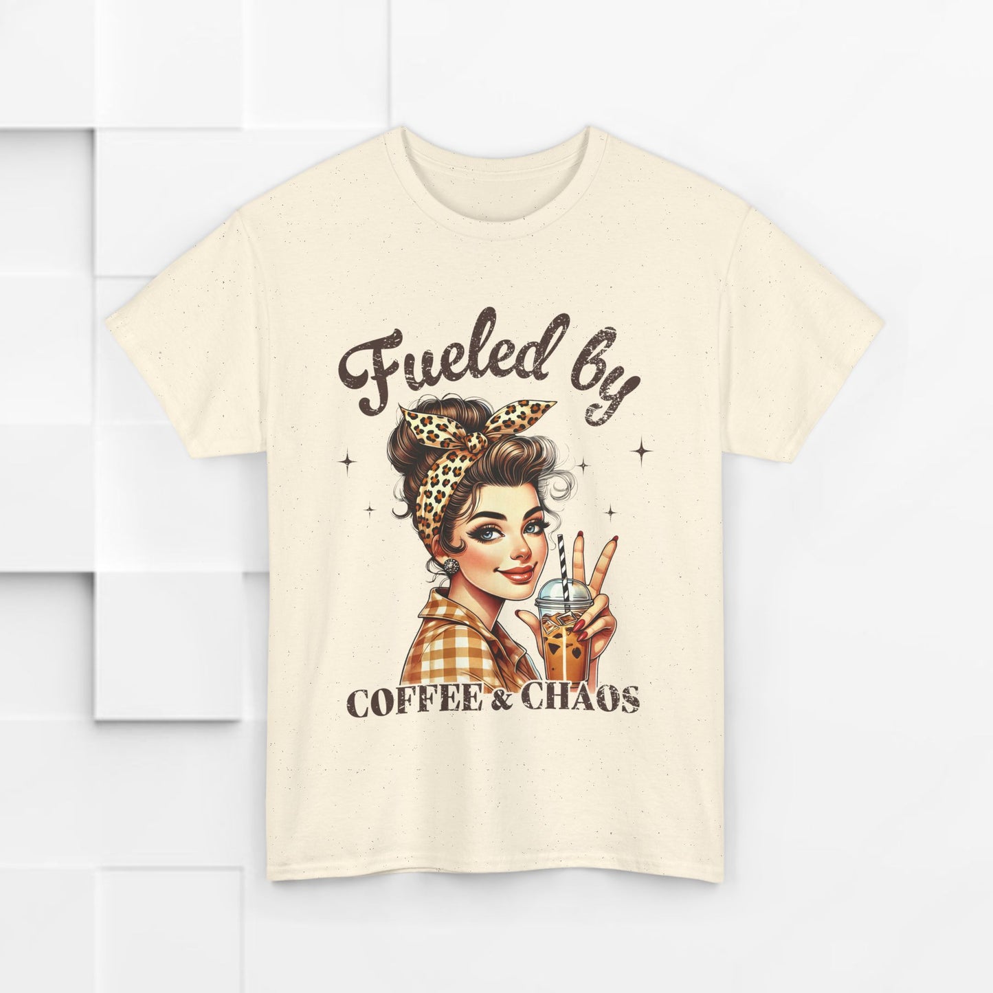 Fueled by Coffee & Chaos Unisex Heavy Cotton Tee