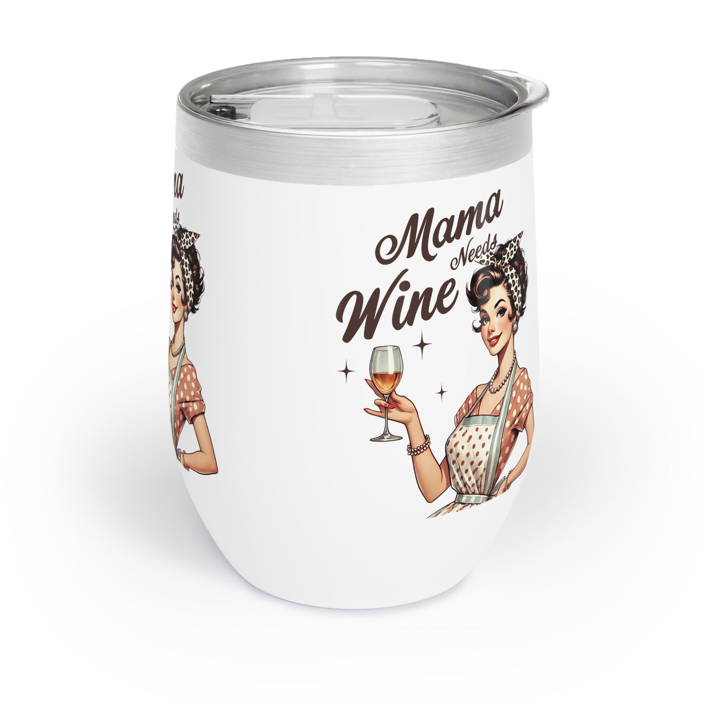 Mama Needs Wine Tumbler - Stylish Insulated Wine Glass for Moms & Wine Lovers, Perfect for Gifts and Celebrations