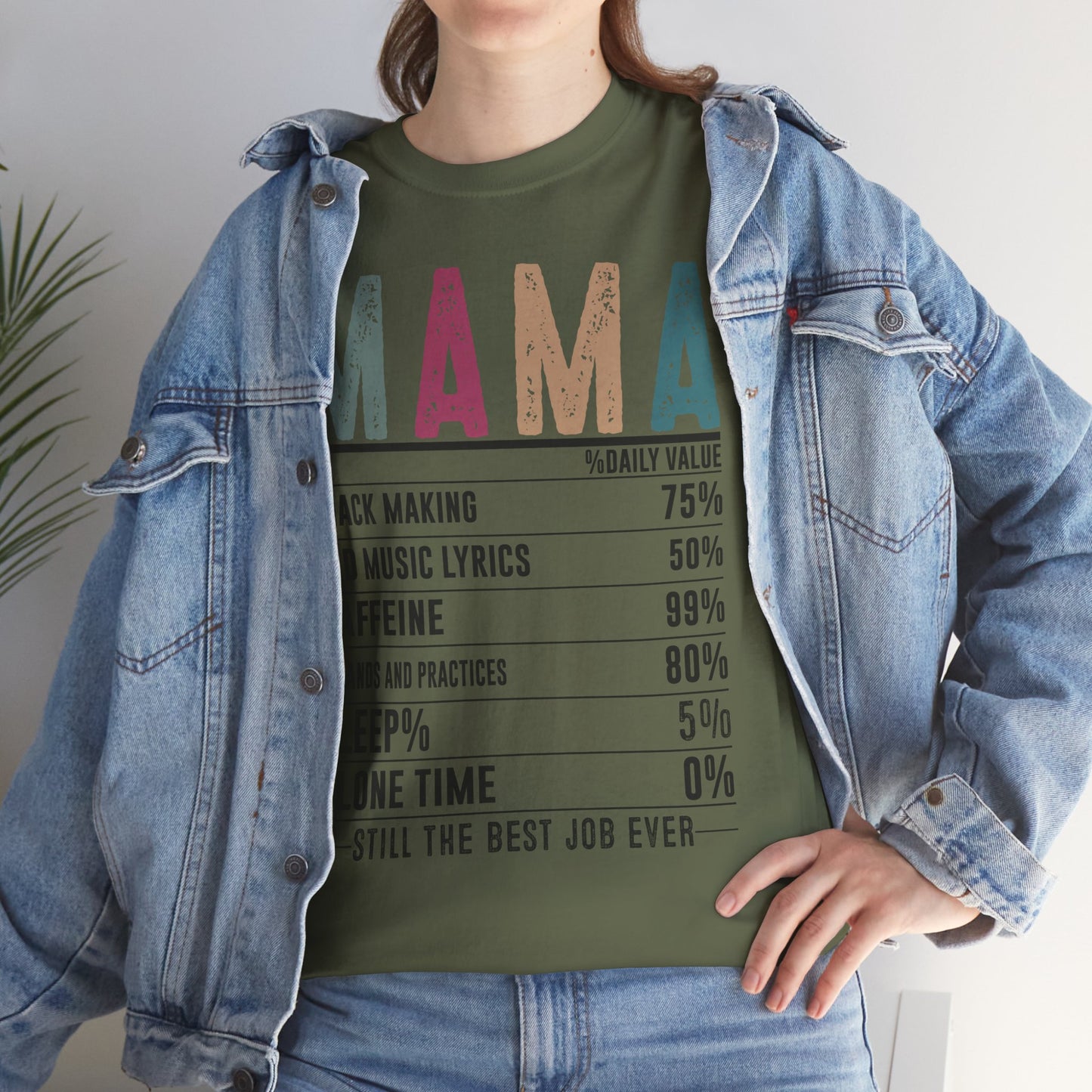 Mama Daily Values Unisex Heavy Cotton Tee - Perfect Gift for Moms