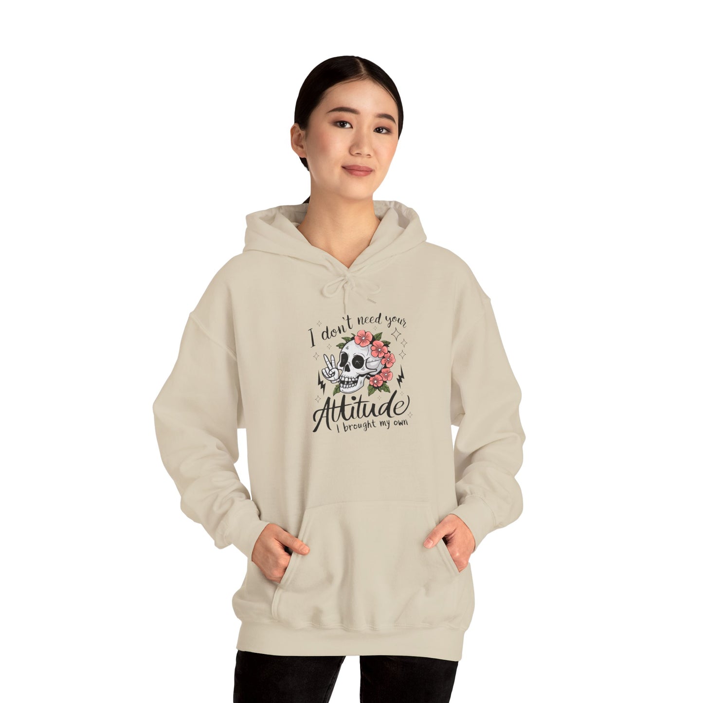Floral Attitude Hooded Sweatshirt for Casual Vibes