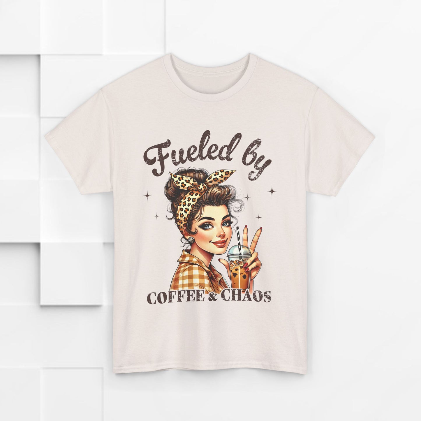 Fueled by Coffee & Chaos Unisex Heavy Cotton Tee