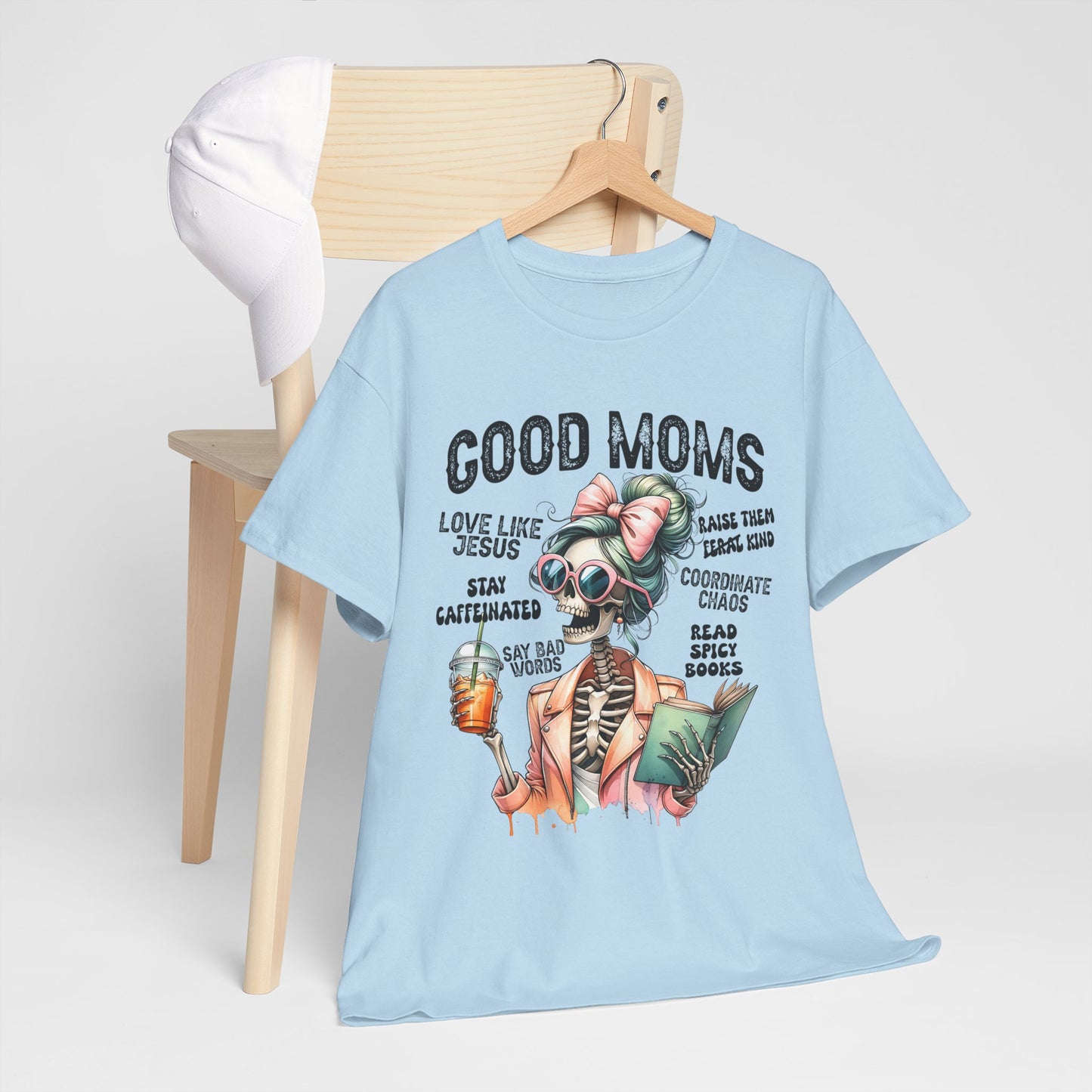 Good Moms Unisex Heavy Cotton Tee - Fun Graphic Tee for Mothers