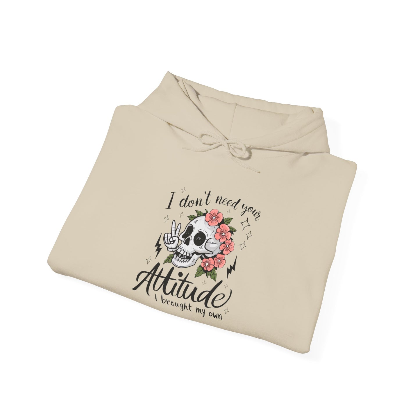 Floral Attitude Hooded Sweatshirt for Casual Vibes