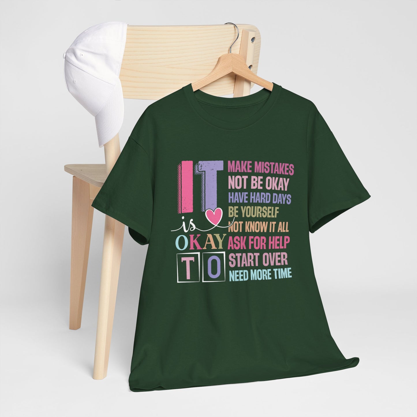Inspirational Unisex Heavy Cotton Tee – Embrace Mistakes & Start Over