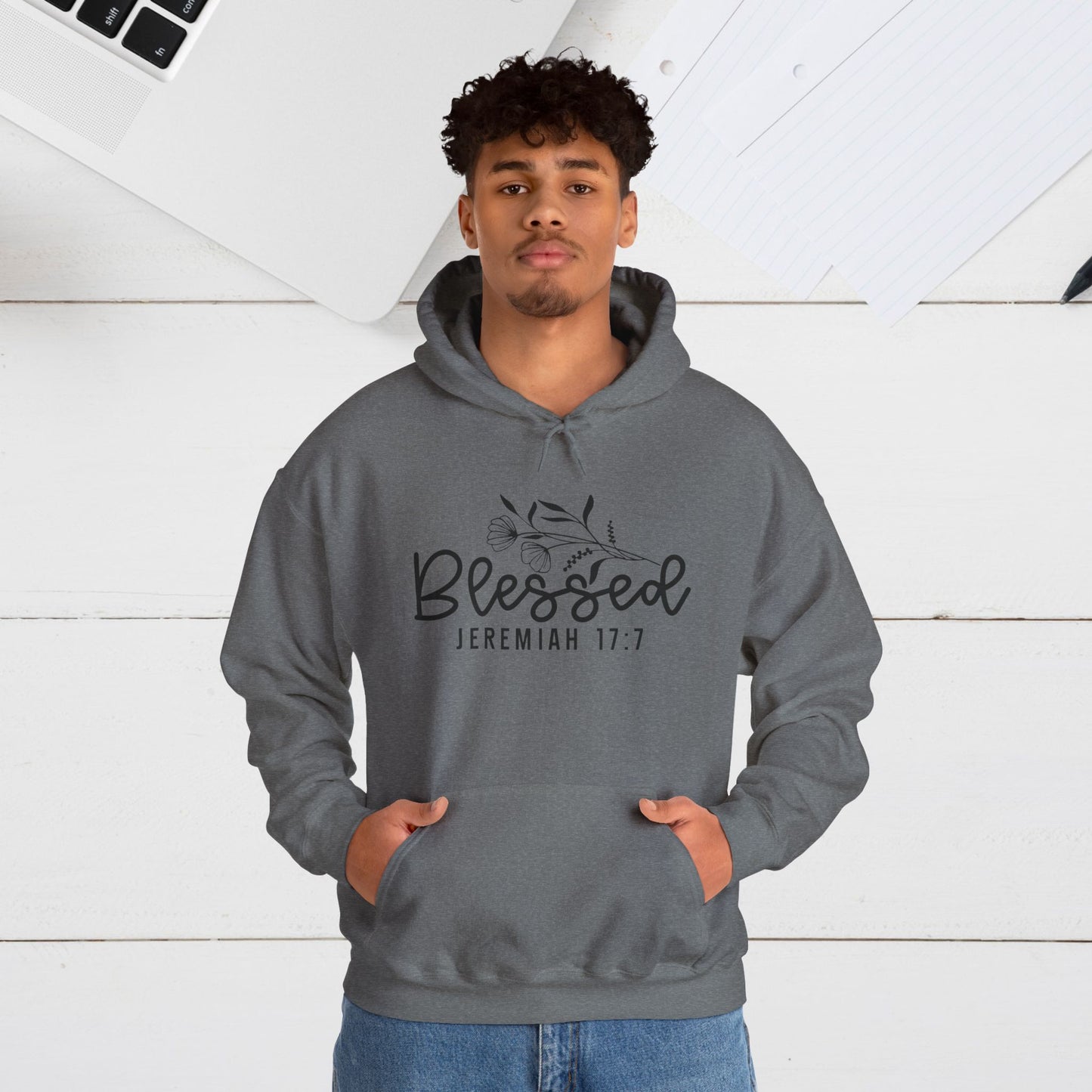 Blessed Jeremiah 17:7 Unisex Heavy Blend Hoodie