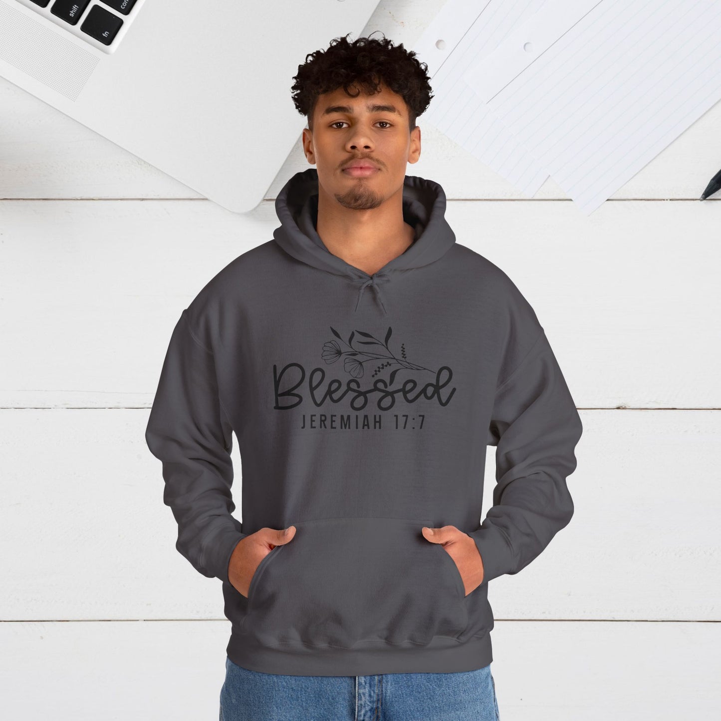 Blessed Jeremiah 17:7 Unisex Heavy Blend Hoodie