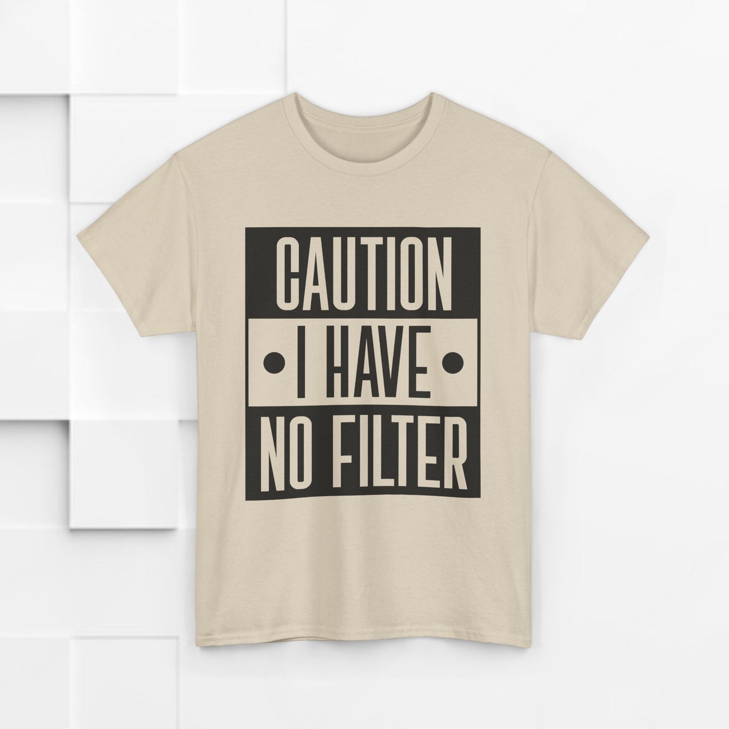 Caution I Have No Filter Unisex Heavy Cotton Tee