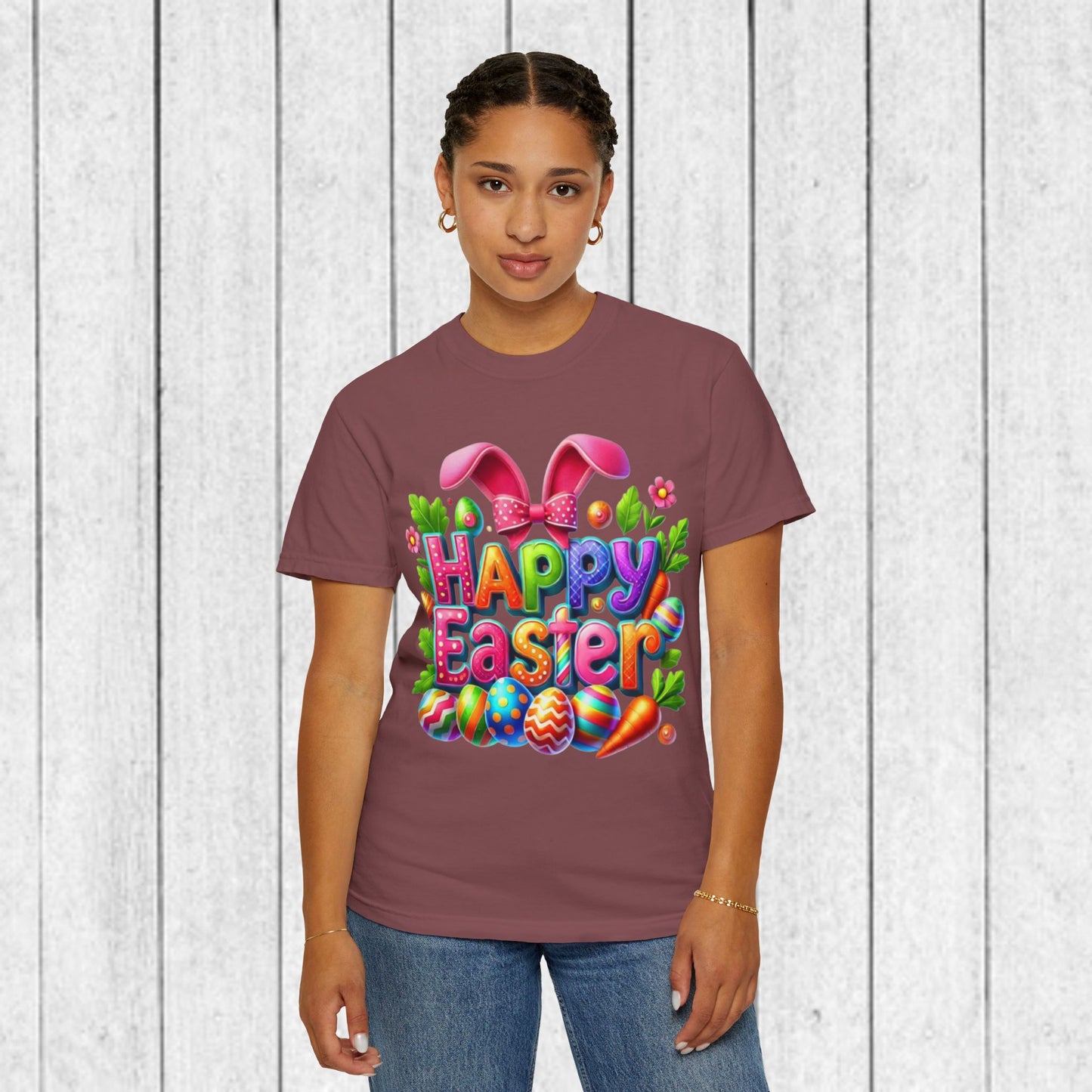 Happy Easter Unisex Garment-Dyed T-Shirt