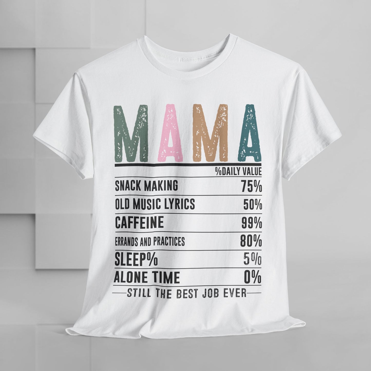 Mama Daily Values Unisex Heavy Cotton Tee - Perfect Gift for Moms