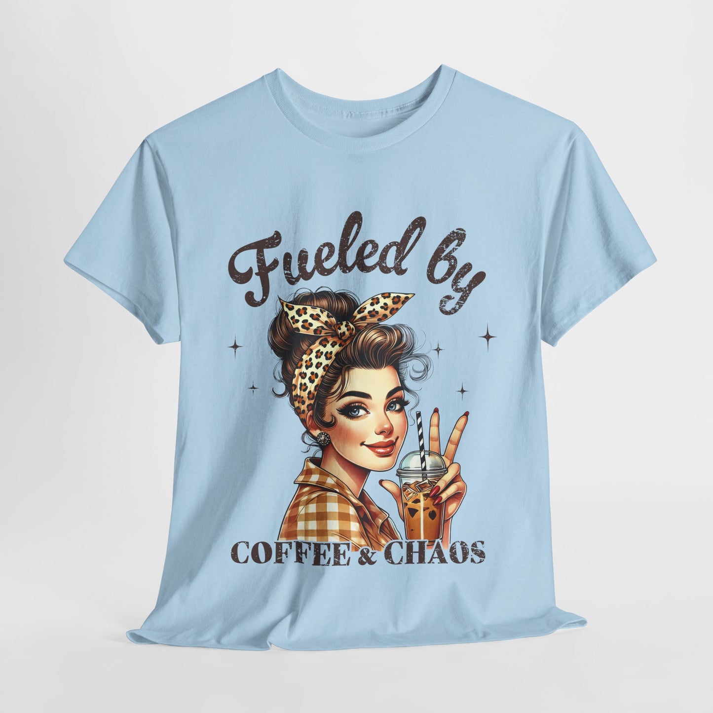 Fueled by Coffee & Chaos Unisex Heavy Cotton Tee