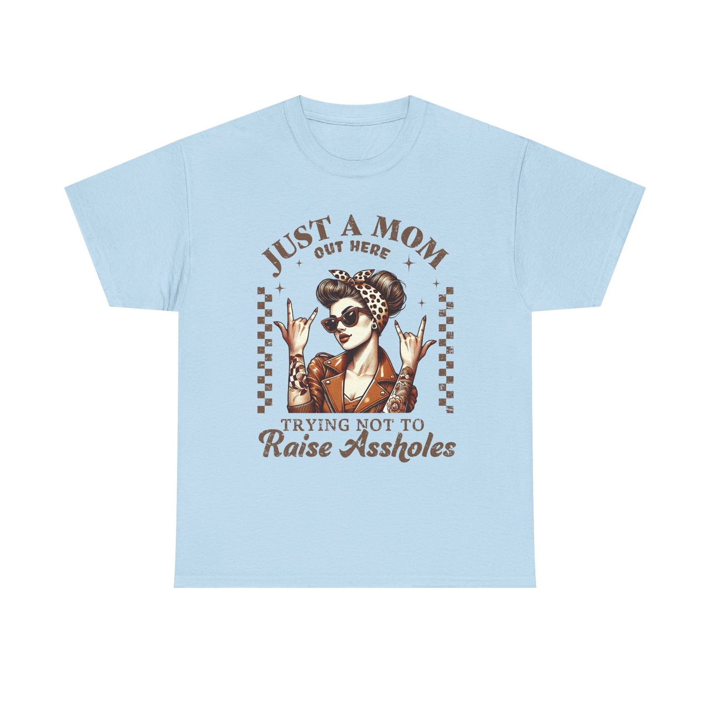 Just a Mom Unisex Heavy Cotton Tee - Funny Mom Shirt for Mother's Day