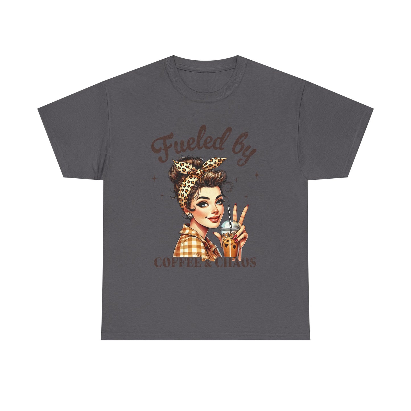 Fueled by Coffee & Chaos Unisex Heavy Cotton Tee