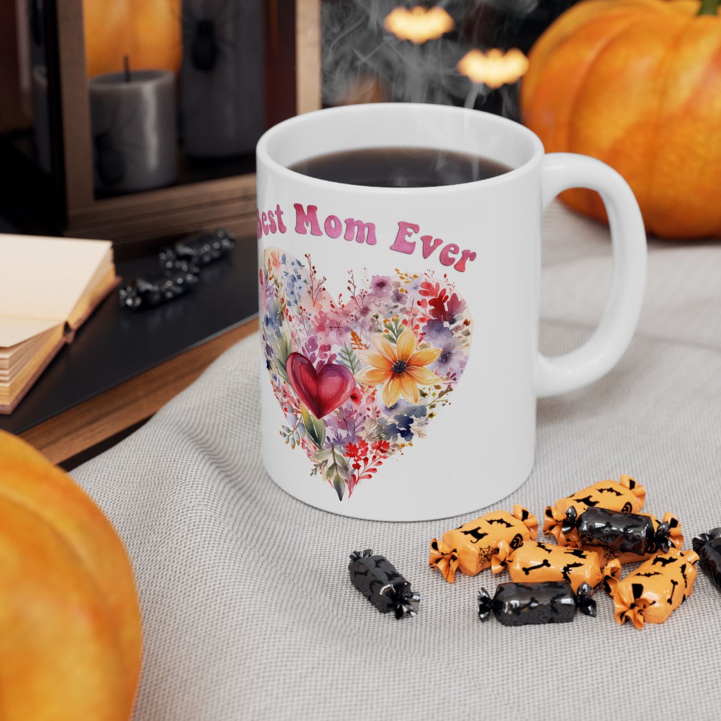 Best Mom Ever Floral Ceramic Mug | Perfect Gift for Mother's Day, Birthdays & Celebrations
