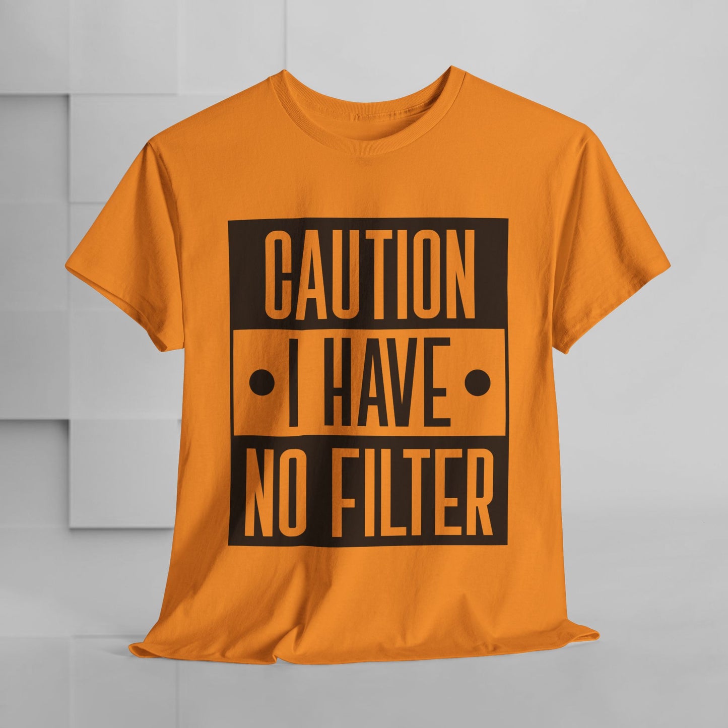Caution I Have No Filter Unisex Heavy Cotton Tee