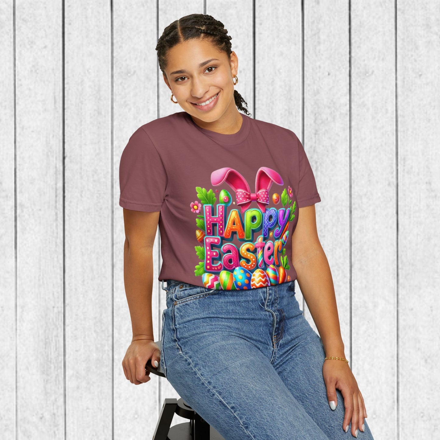 Happy Easter Unisex Garment-Dyed T-Shirt