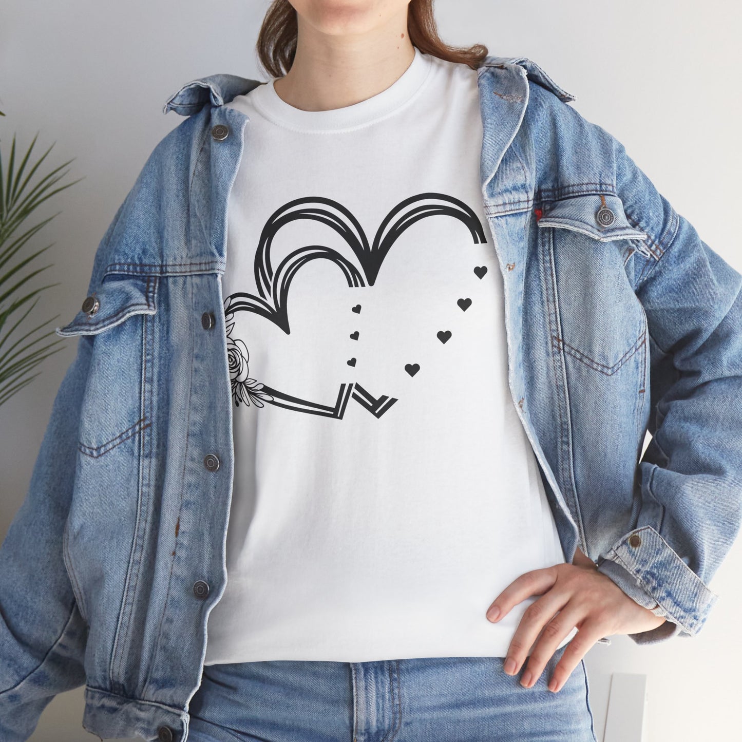 Heart Design Unisex Heavy Cotton Tee - Perfect for Valentine’s Day & Everyday Love