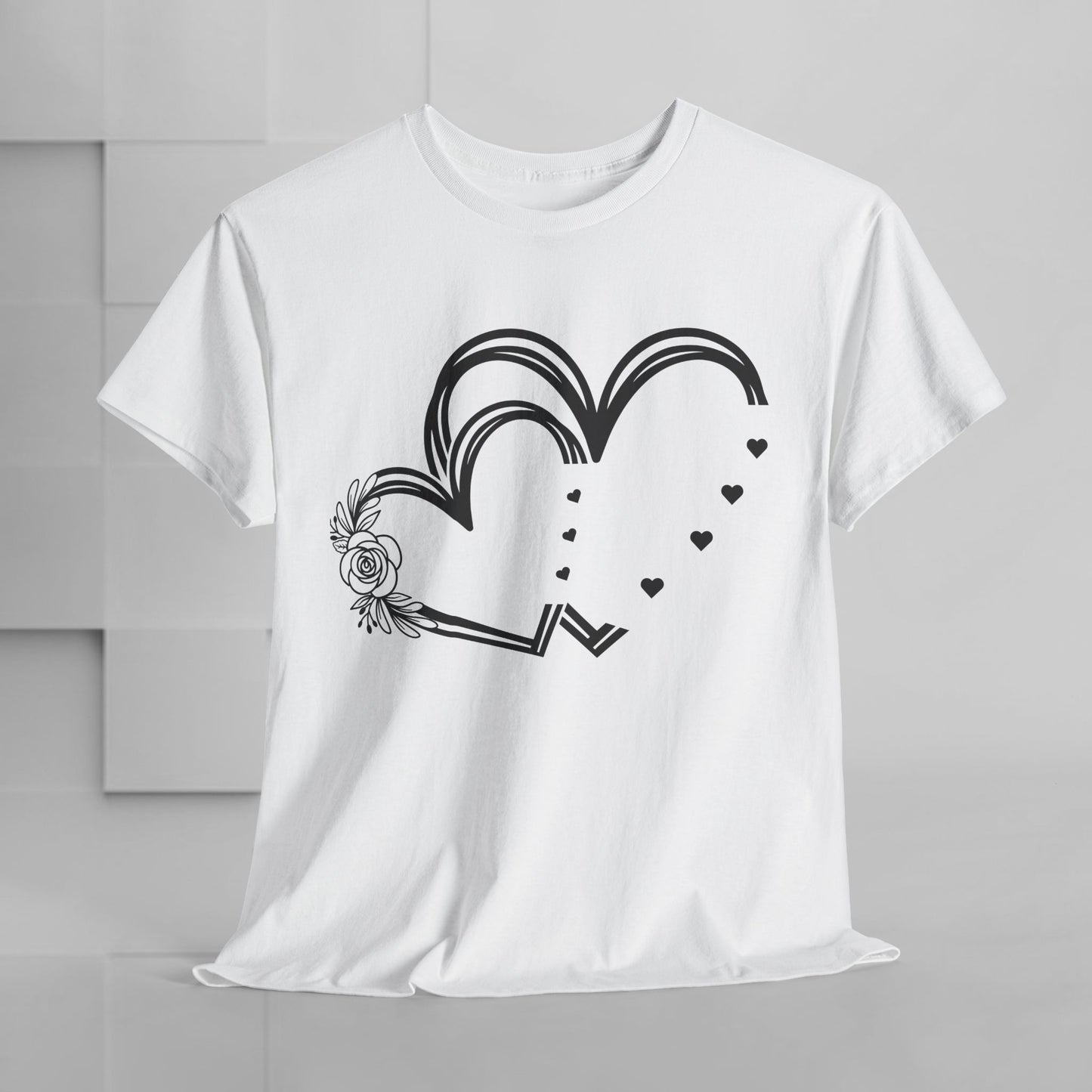 Heart Design Unisex Heavy Cotton Tee - Perfect for Valentine’s Day & Everyday Love