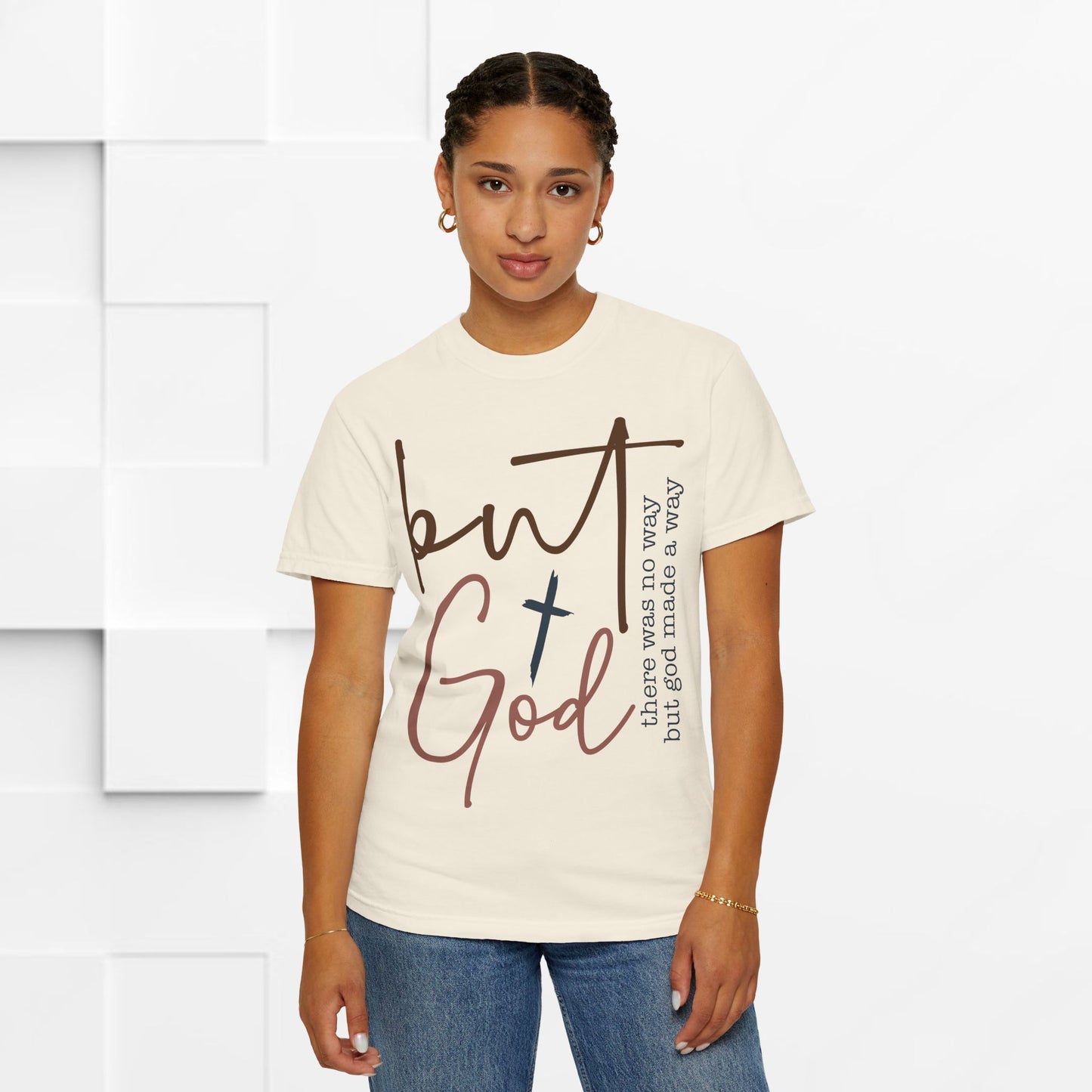 Unisex Garment-Dyed T-Shirt - "But God" Inspirational Tee