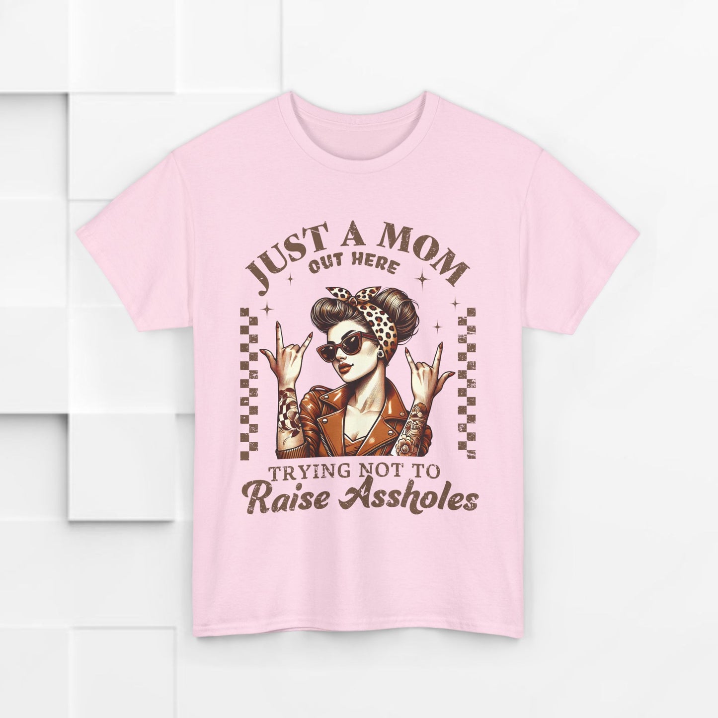 Just a Mom Unisex Heavy Cotton Tee - Funny Mom Shirt for Mother's Day